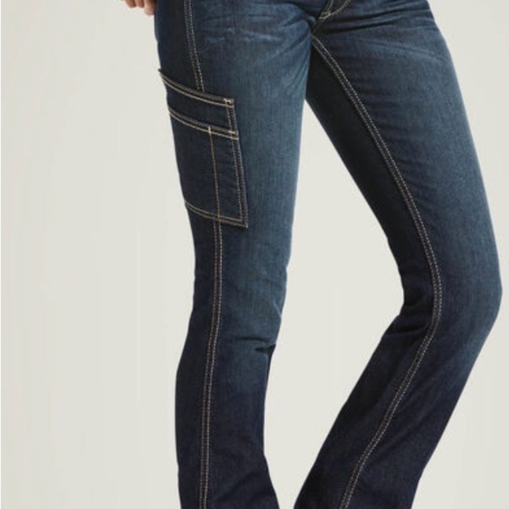 Ariat Dark Blue Mid Rise Boot Cut Women's Jeans